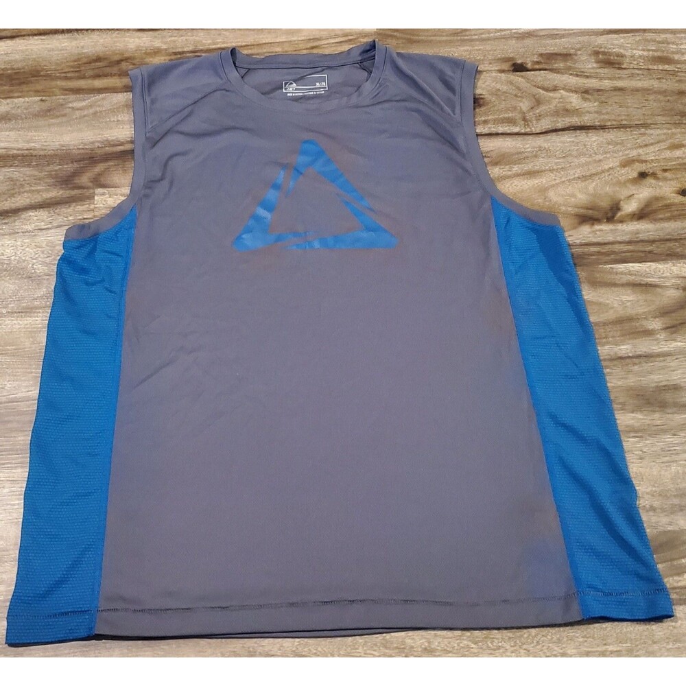 Aeropostale A87 Men's XL Gray Blue Active Tank Top Sleeveless Shirt Aero
